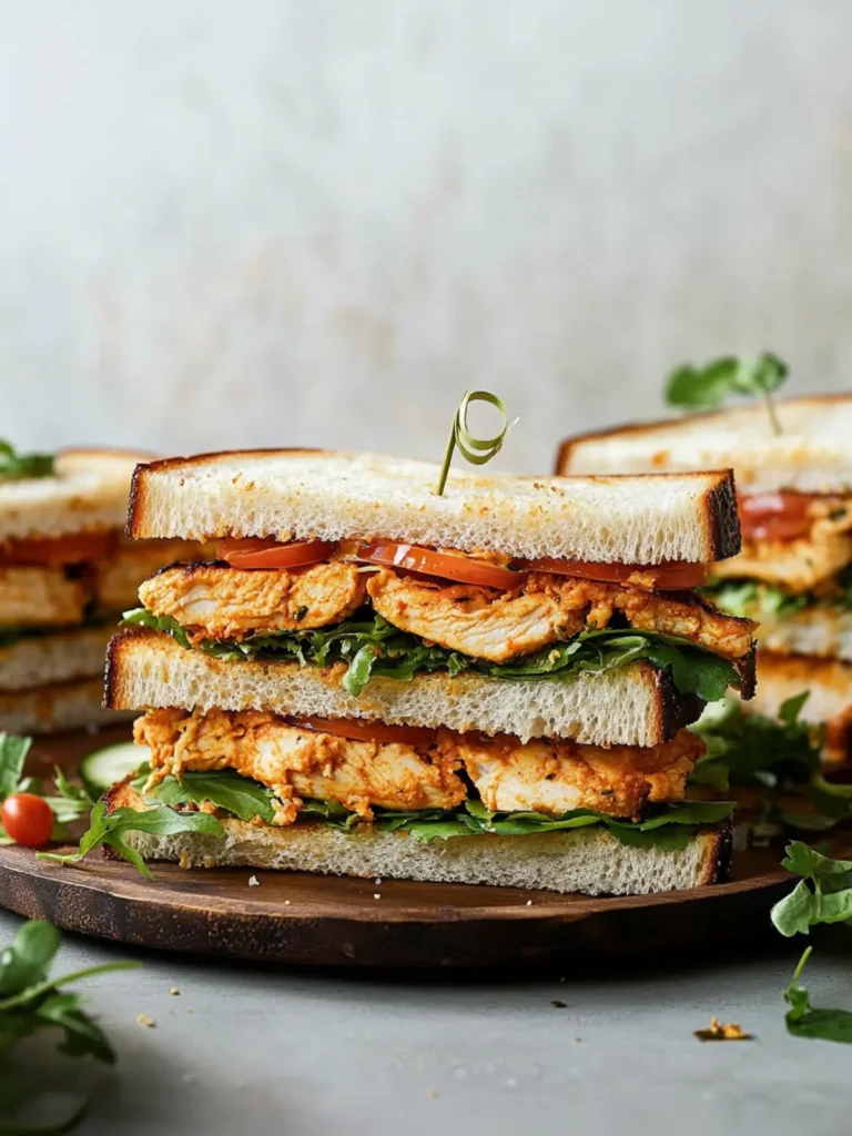 Chicken Tikka Club Sandwiches