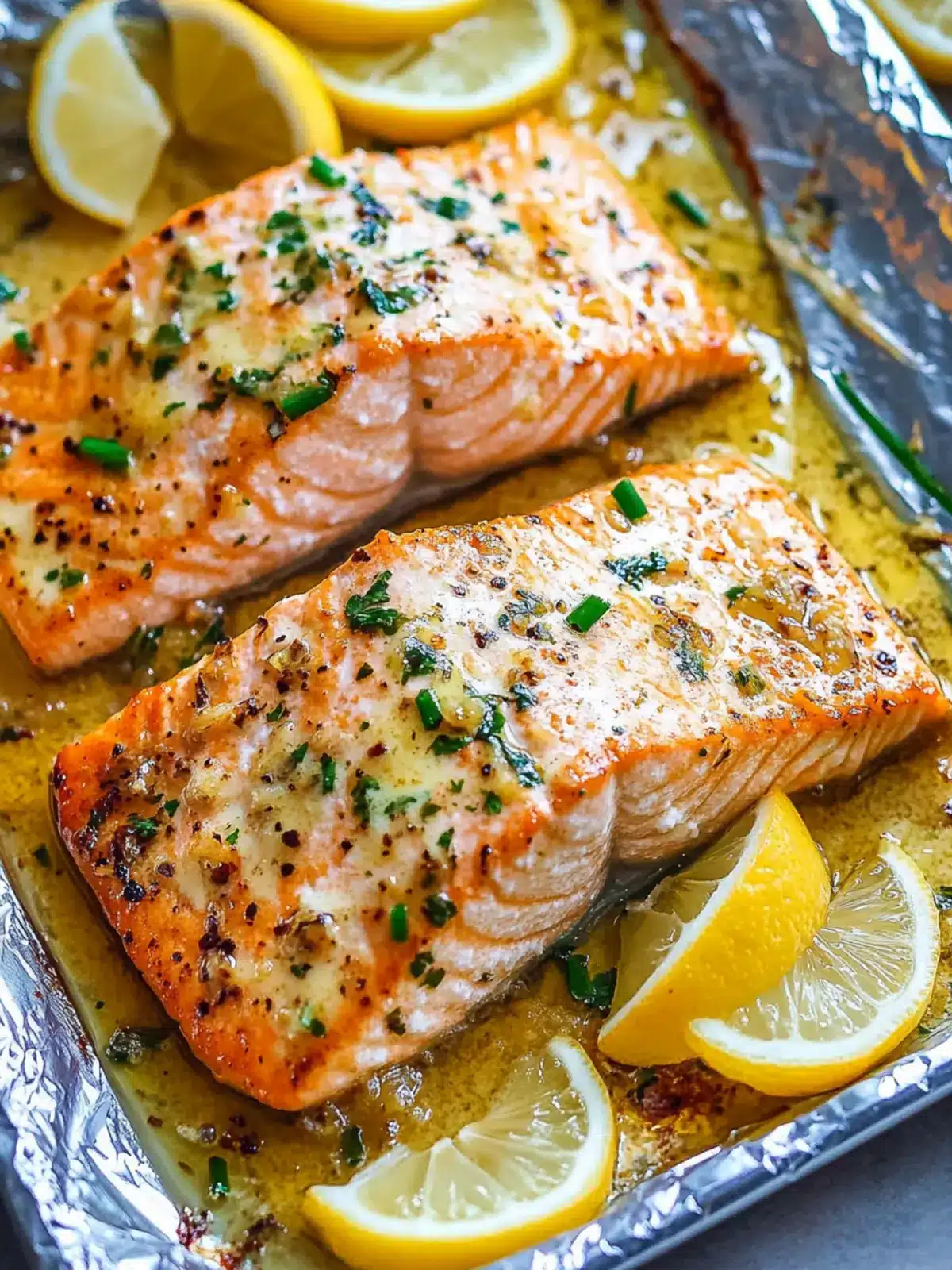 Savory Sheet Pan Lemon Garlic Butter Salmon in 30 Minutes 5 Sheet Pan Lemon Garlic Butter Salmon