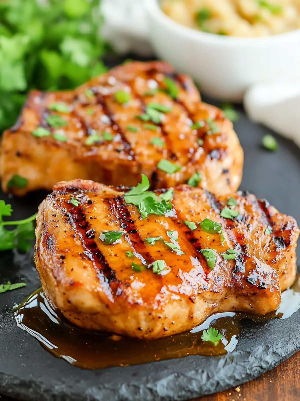 Grilled Honey Mustard Pork Chops