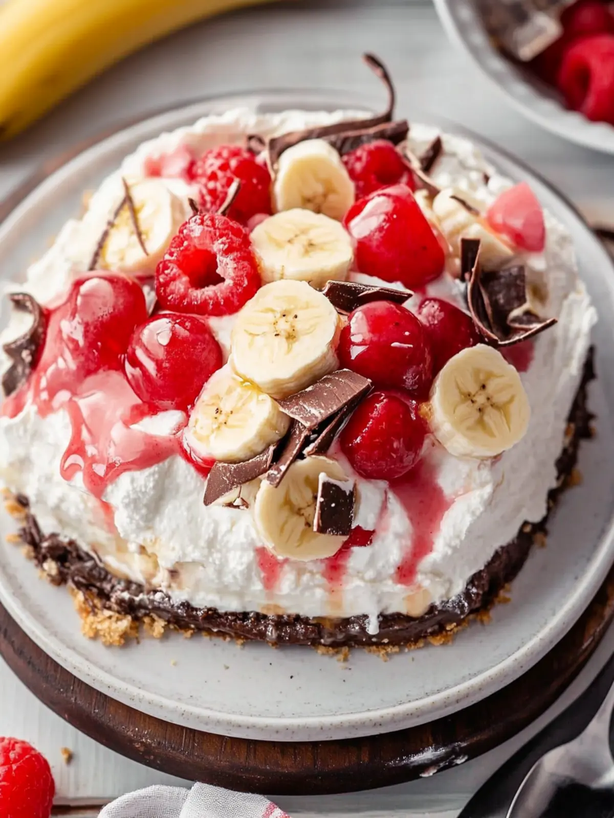 No-Bake Banana Split Pie