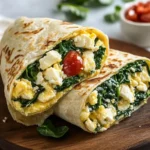 Spinach Feta Breakfast Wraps