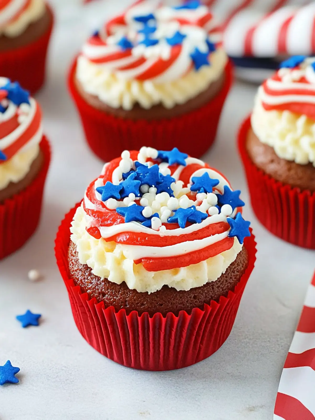 Delicious 4th July American Flag Cupcakes for Fun Celebrations 3 4th July American Flag Cupcakes