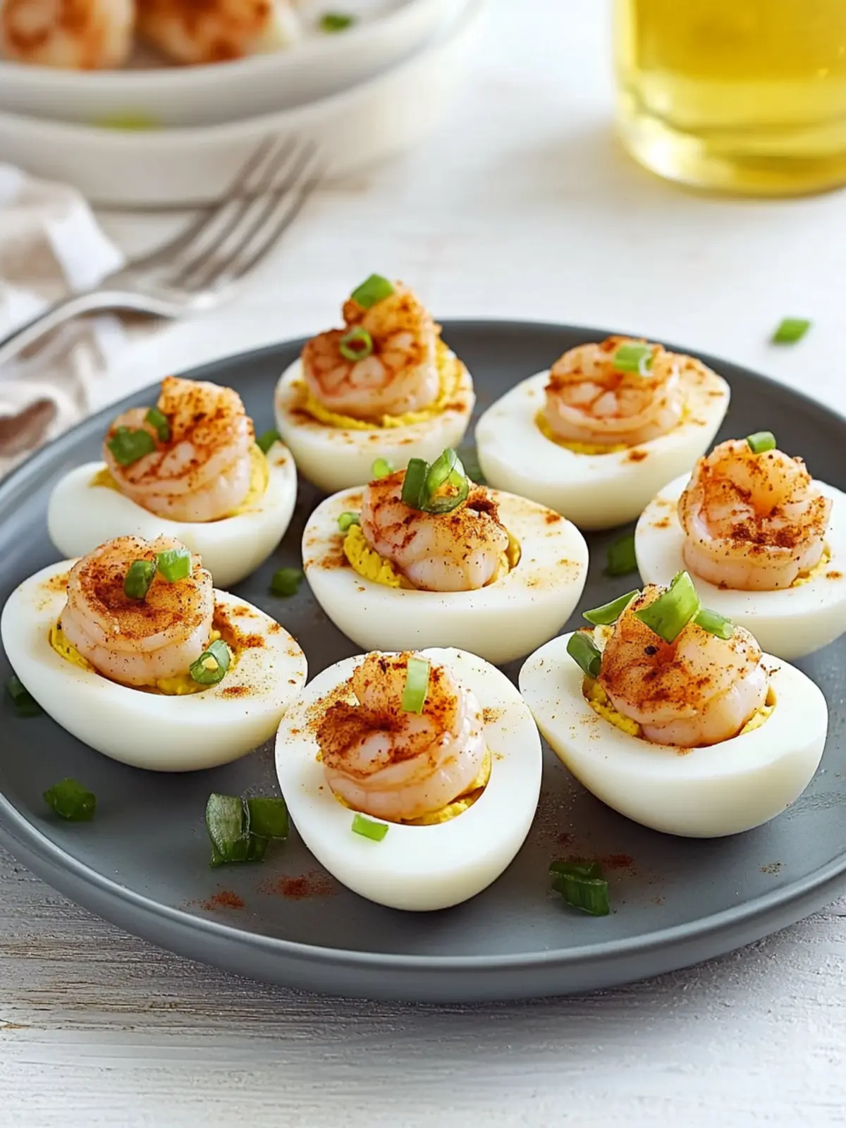 Cajun Deviled Eggs With Shrimp