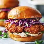Summertime Fried Chicken Sandwiches with Tangy Slaw