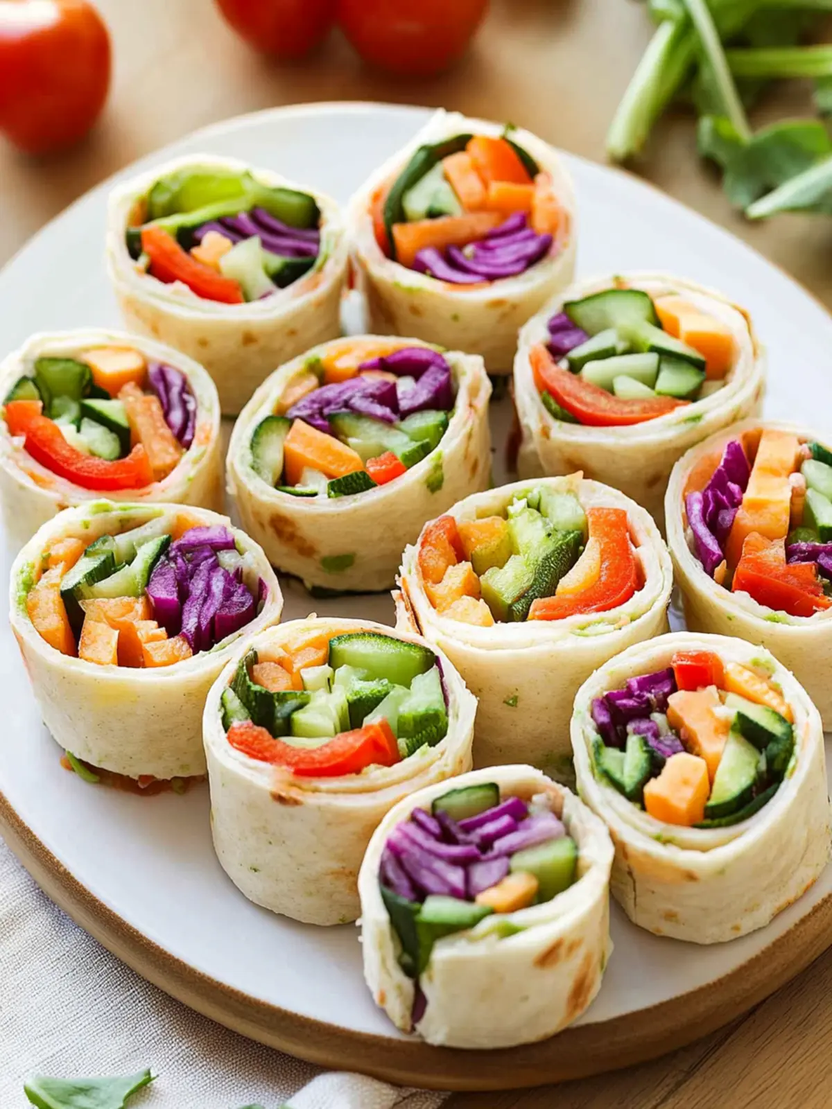 Rainbow Veggie Pinwheels That Are Fresh, Colorful, and Crowd-Approved