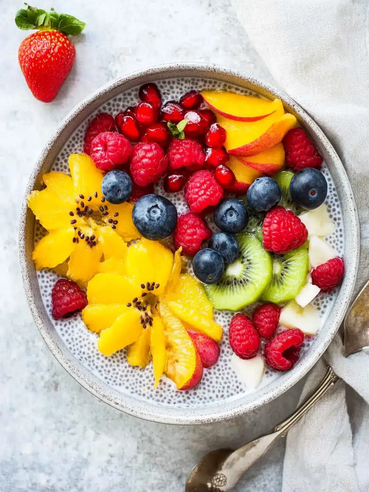Delicious Summer Fruit Vanilla Bean Chia Pudding Bowl Recipe 5 Summer Fruit Vanilla Bean Chia Pudding Bowl