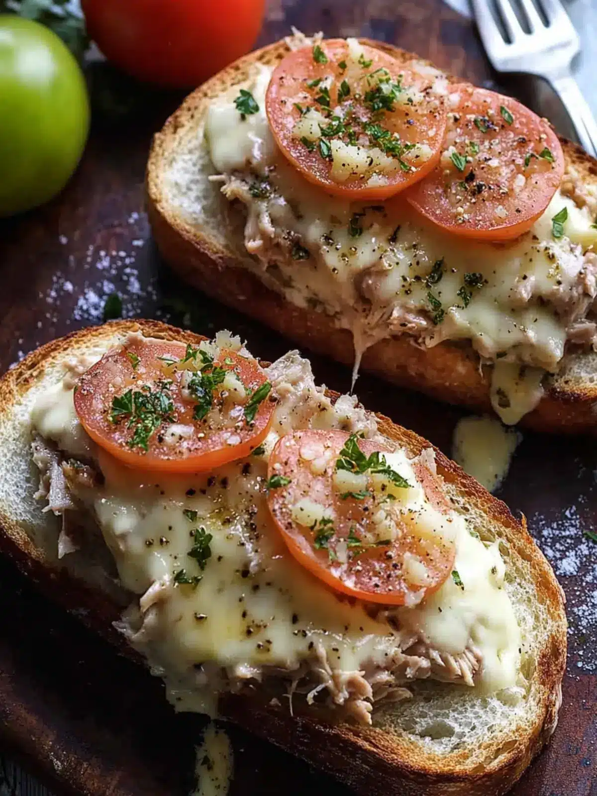 Open Faced Tuna Melts {Broiled or Baked)