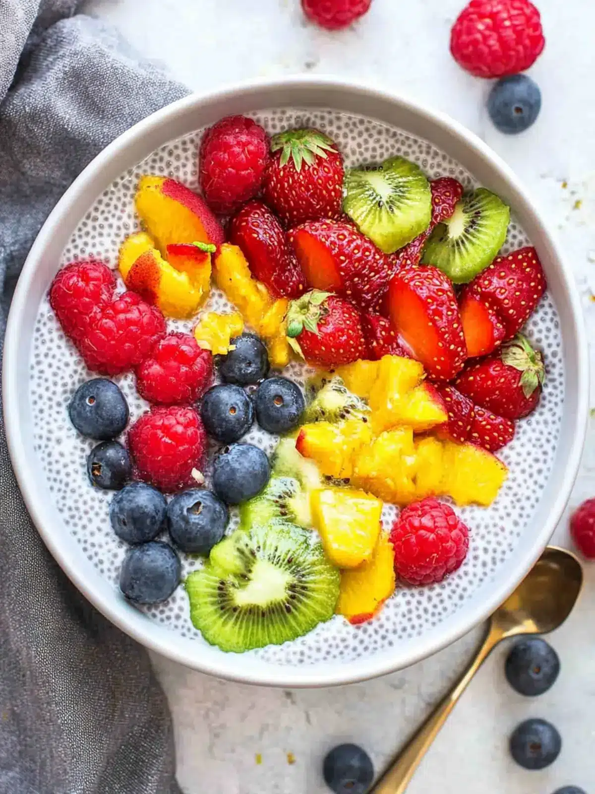 Delicious Summer Fruit Vanilla Bean Chia Pudding Bowl Recipe 3 Summer Fruit Vanilla Bean Chia Pudding Bowl
