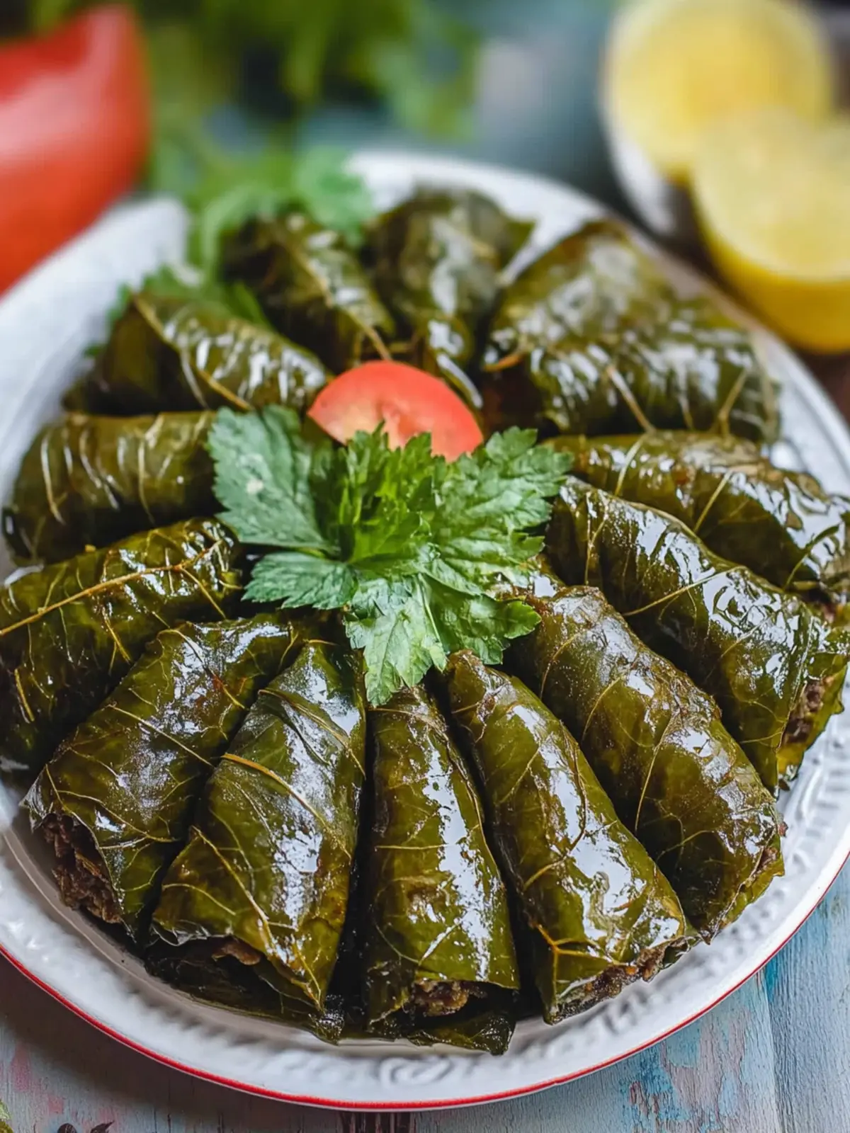 Vegetarian Stuffed Grape Leaves