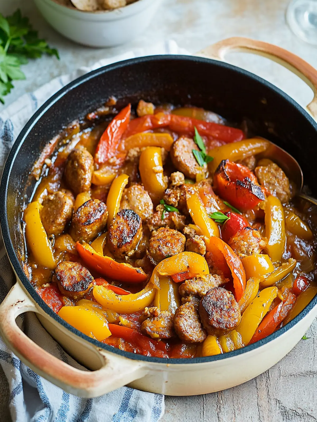 One Pot Sausage and Peppers