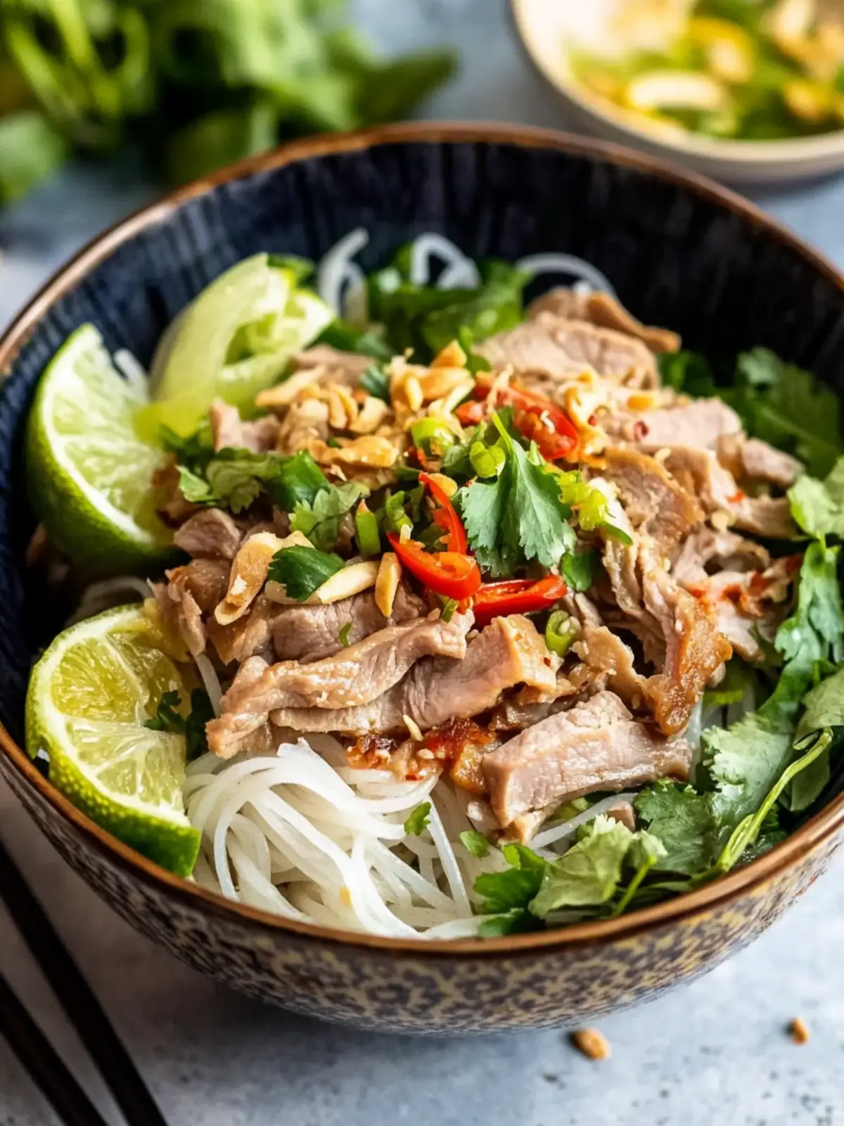 Vietnamese Lemongrass Pork Noodle Salad