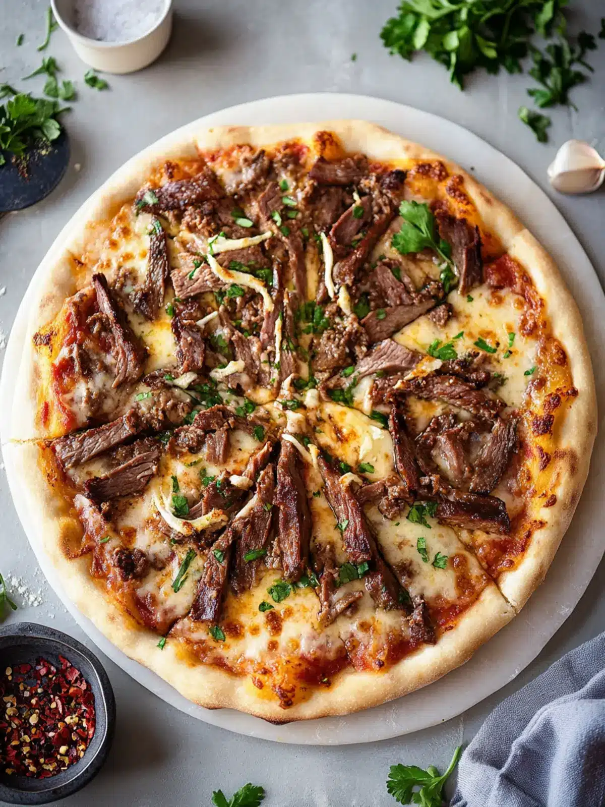 Philly Cheesesteak Pizza