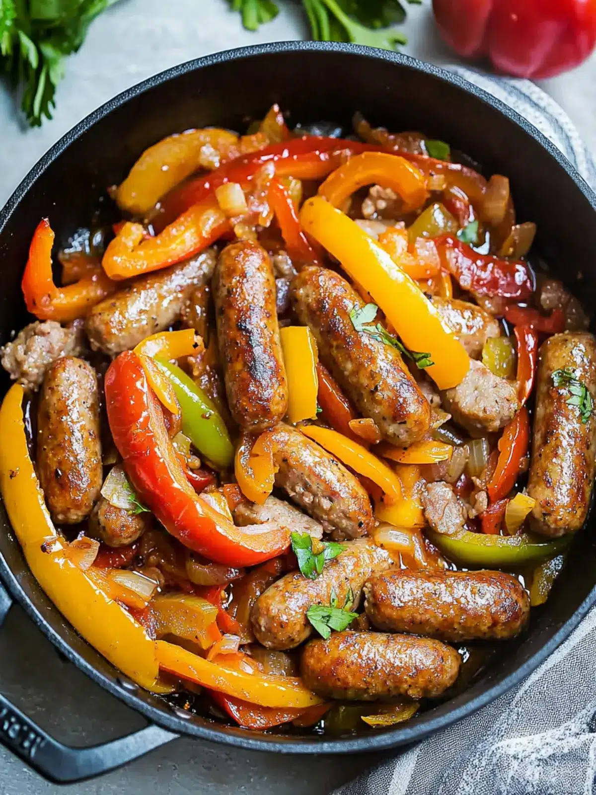 One Pot Sausage and Peppers