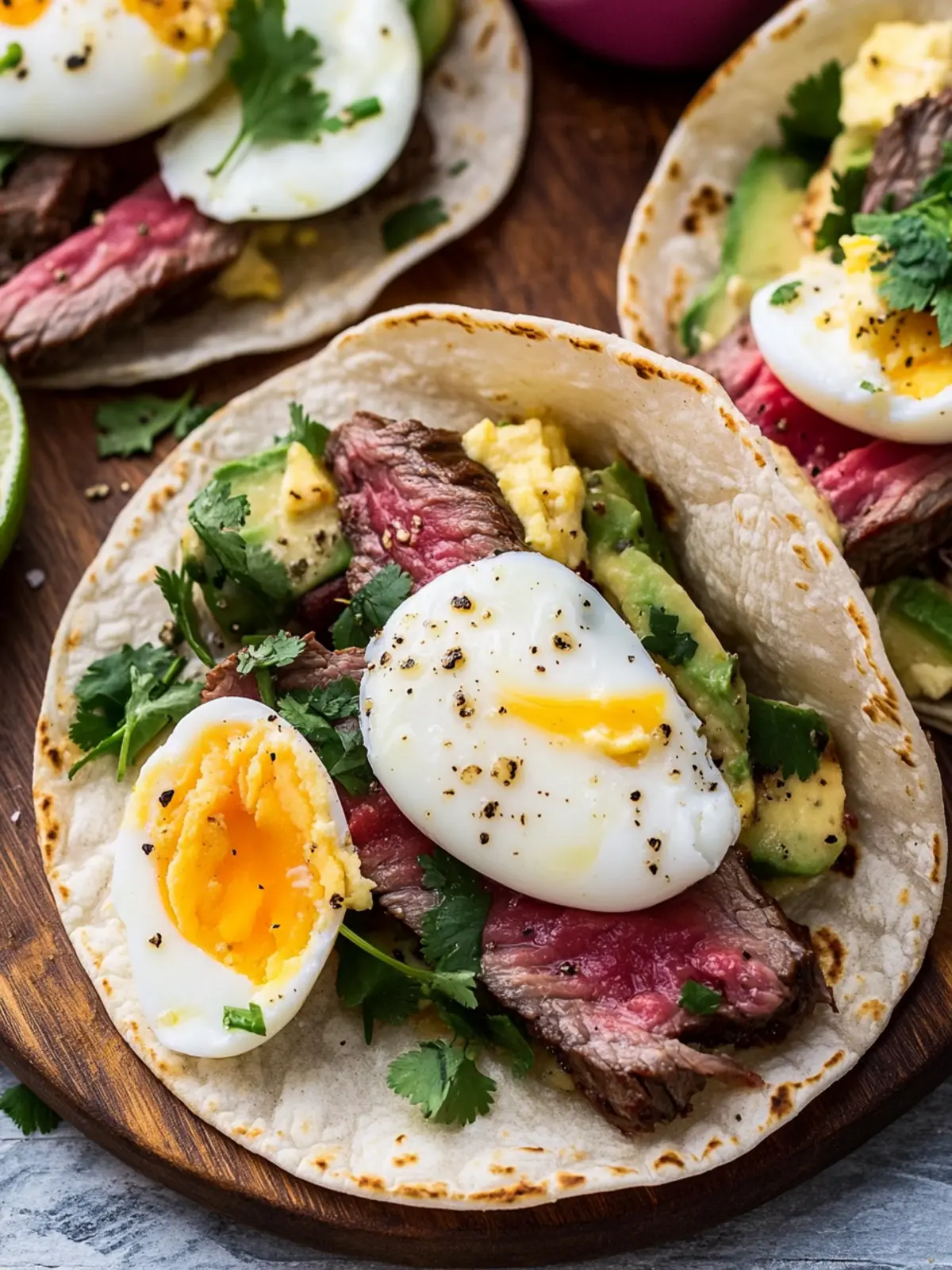 Grilled Steak and Egg Tacos