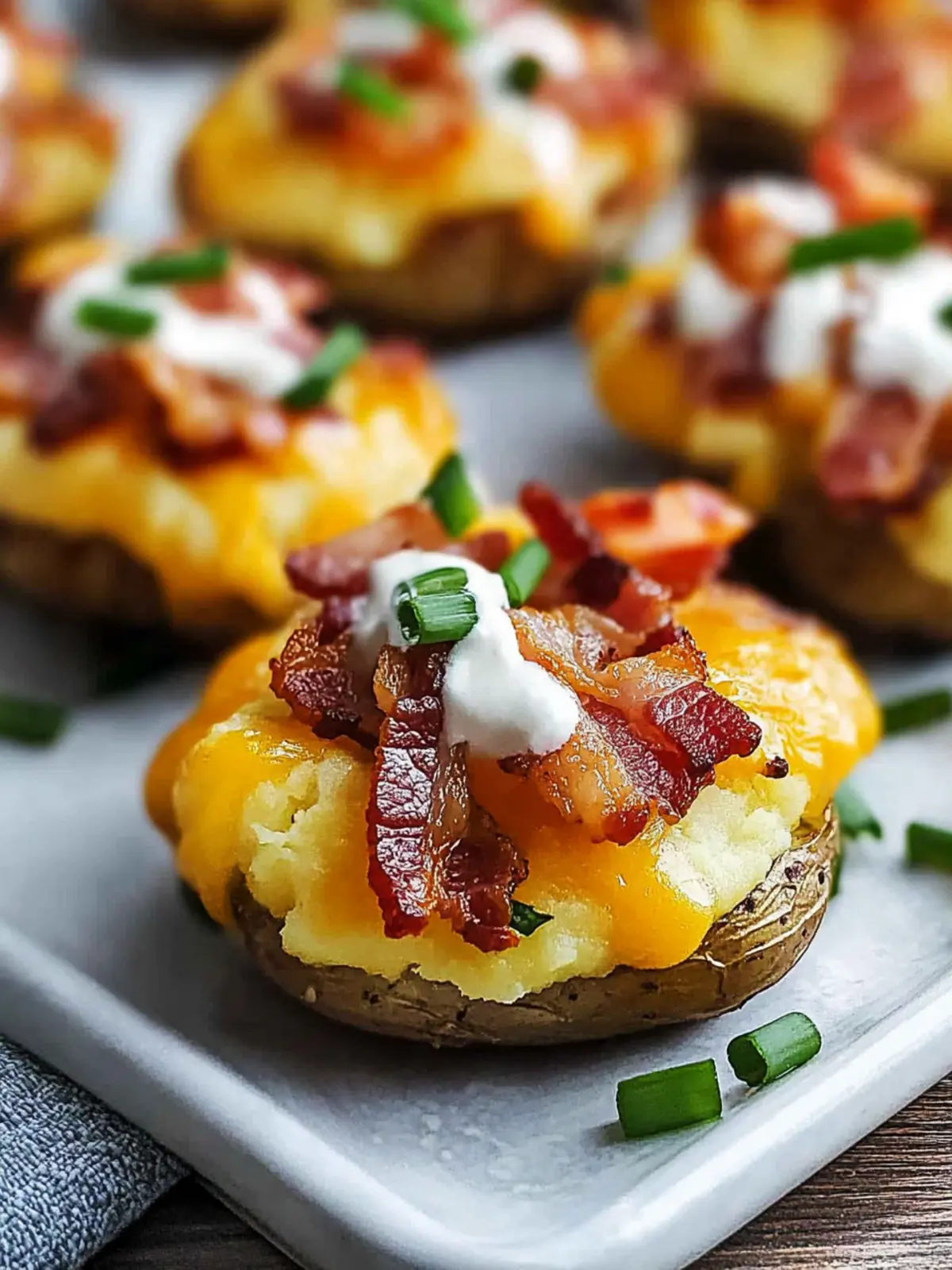 Cheesy Bacon Loaded Smashed Potatoes