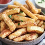 Crispy and Cheesy Air Fryer Halloumi Fries