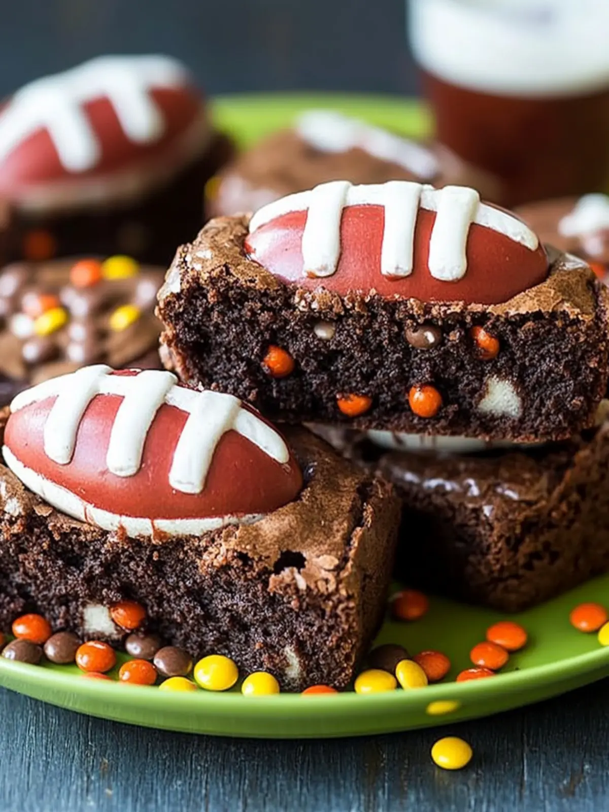 Candy Filled Football Piñata Brownies to Score Sweet Cheers 3 Candy Filled Football Pinata Brownies