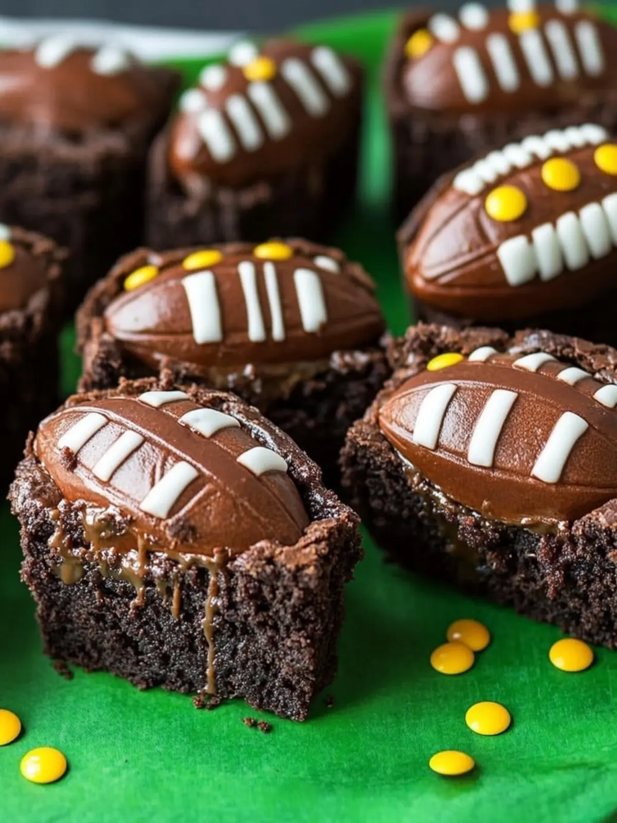 Candy Filled Football Piñata Brownies to Score Sweet Cheers 4 Candy Filled Football Pinata Brownies