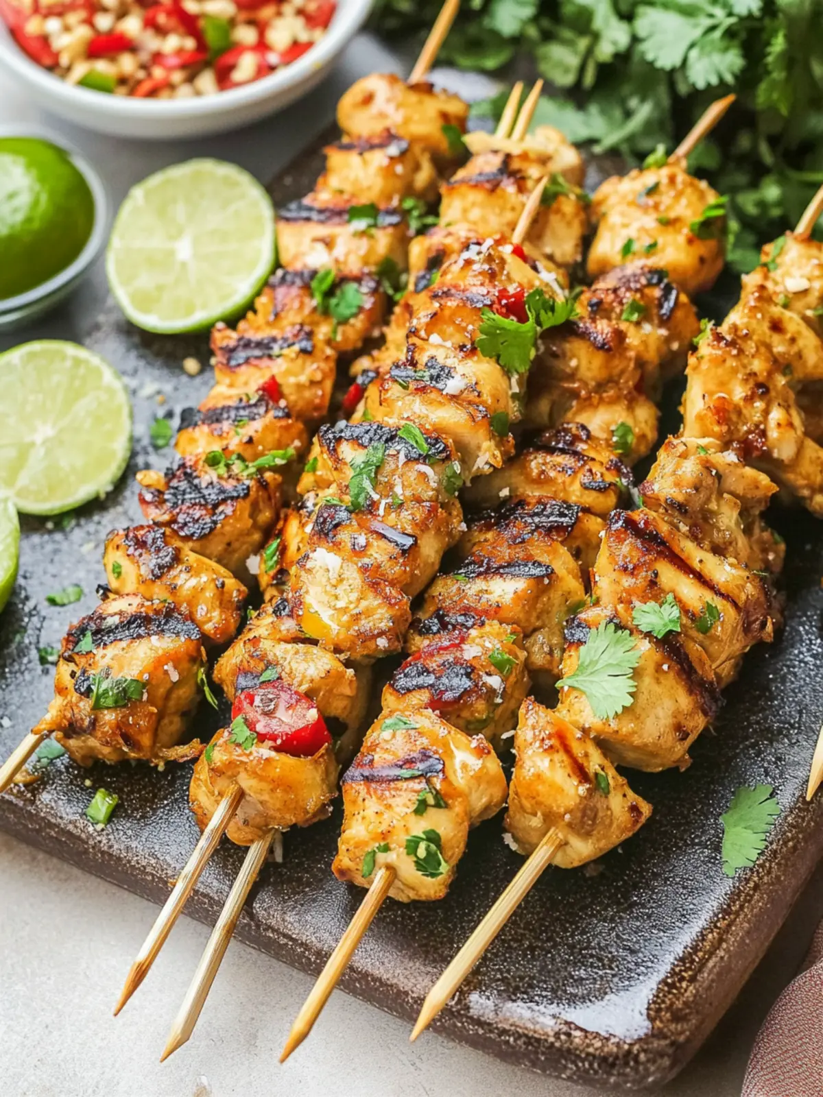 Thai Grilled Coconut Chicken Skewers
