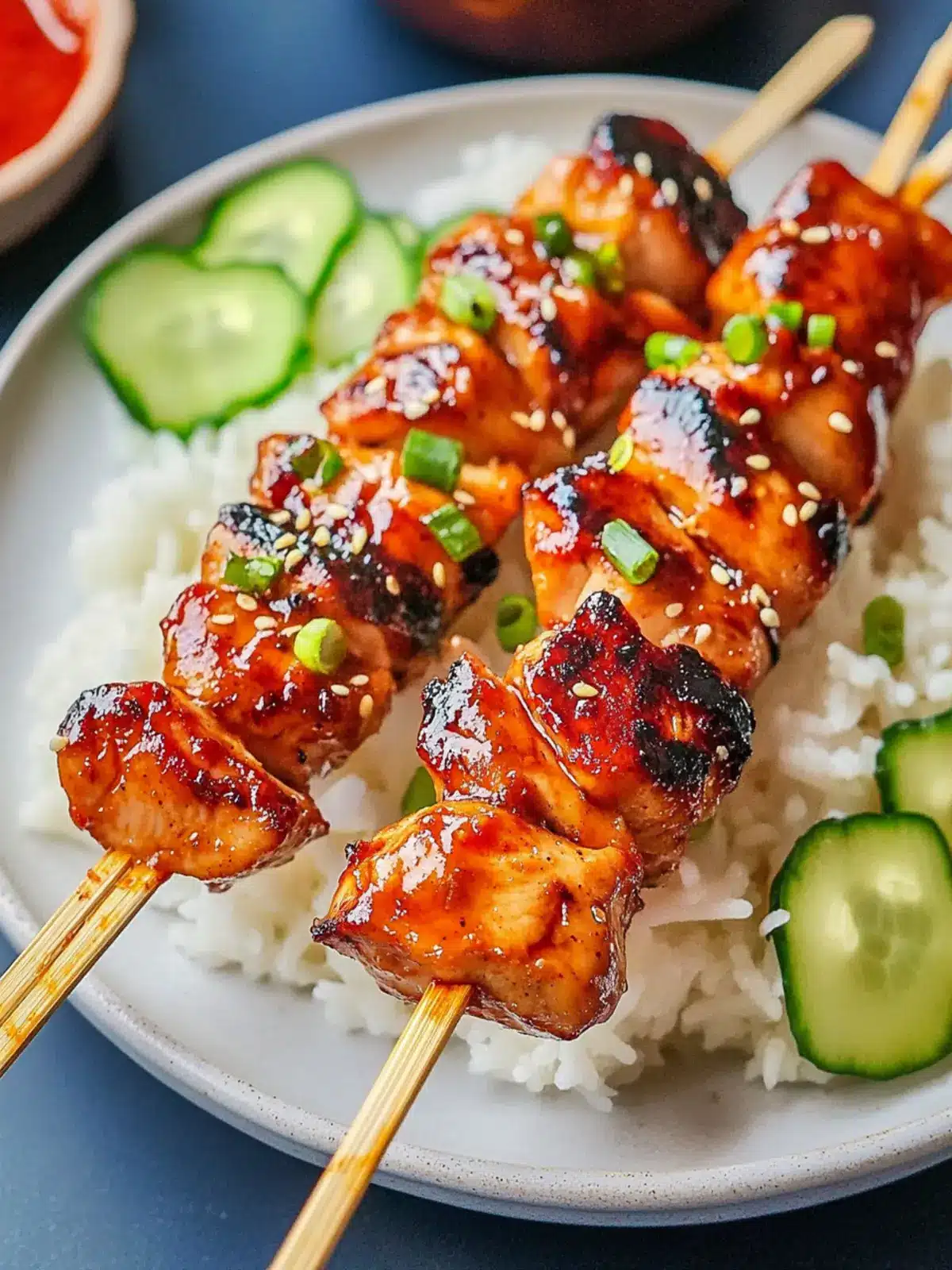 Delicious Korean BBQ Chicken Skewers Perfect for Any Grill 2 Korean BBQ Chicken Skewers