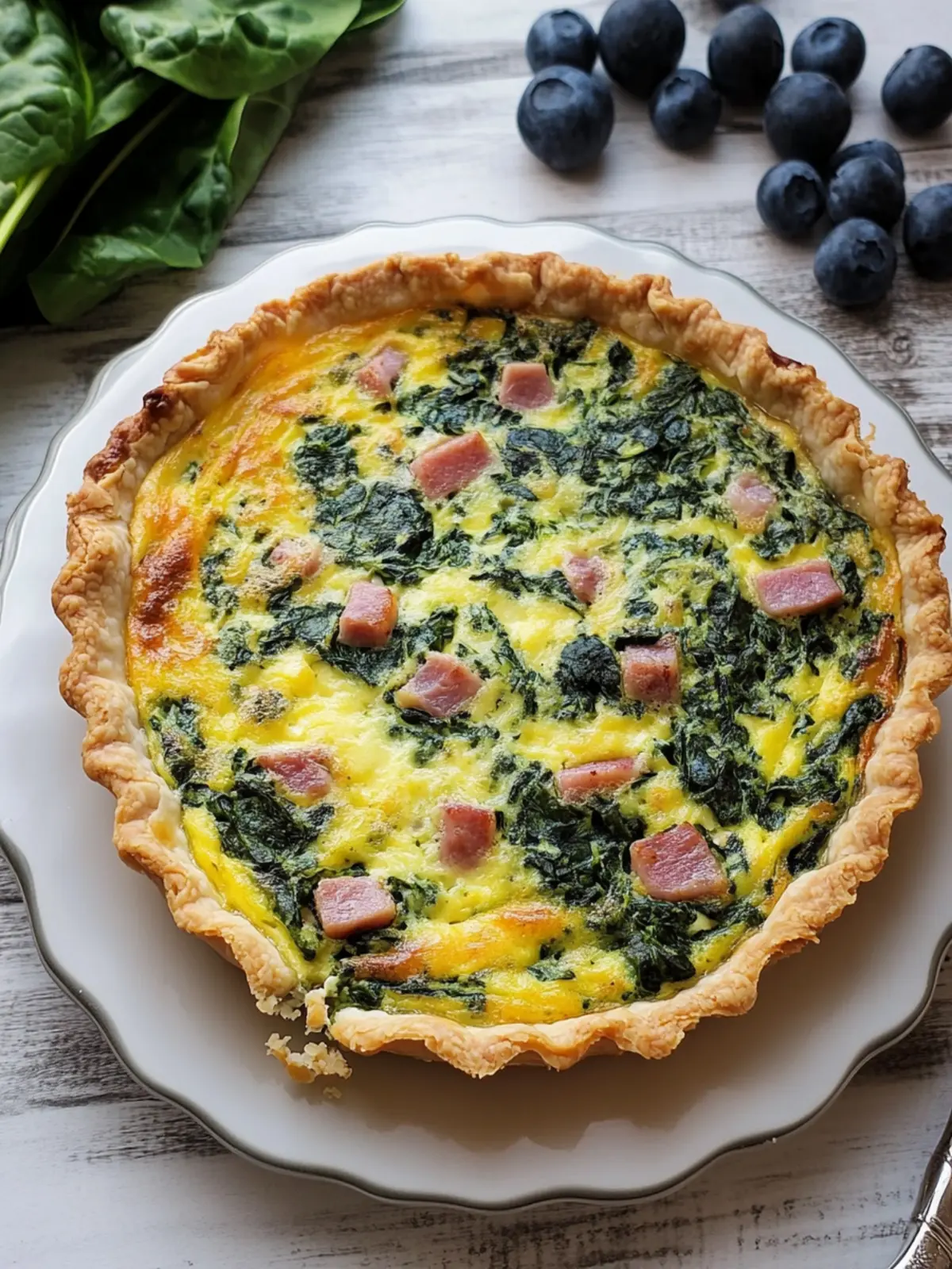 Spinach Ham Quiche: Your Perfect Make-Ahead Breakfast Delight 2 Spinach Ham Quiche