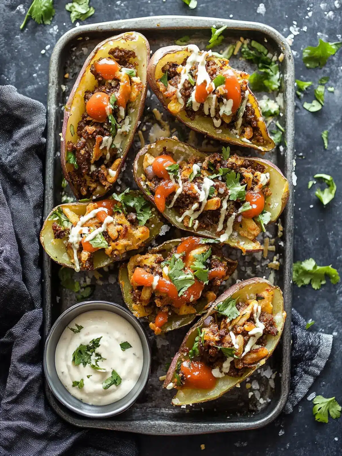 Easy Big Mac Potato Skins