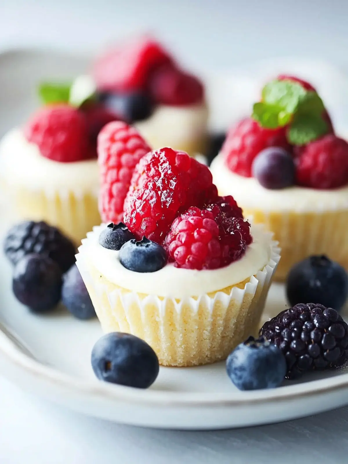 Vegan Lemon Berry Cheesecake Cups