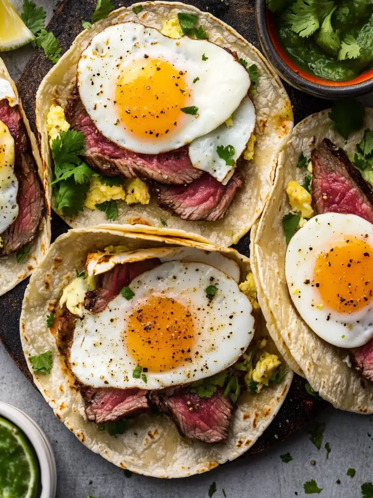 Grilled Steak and Egg Tacos