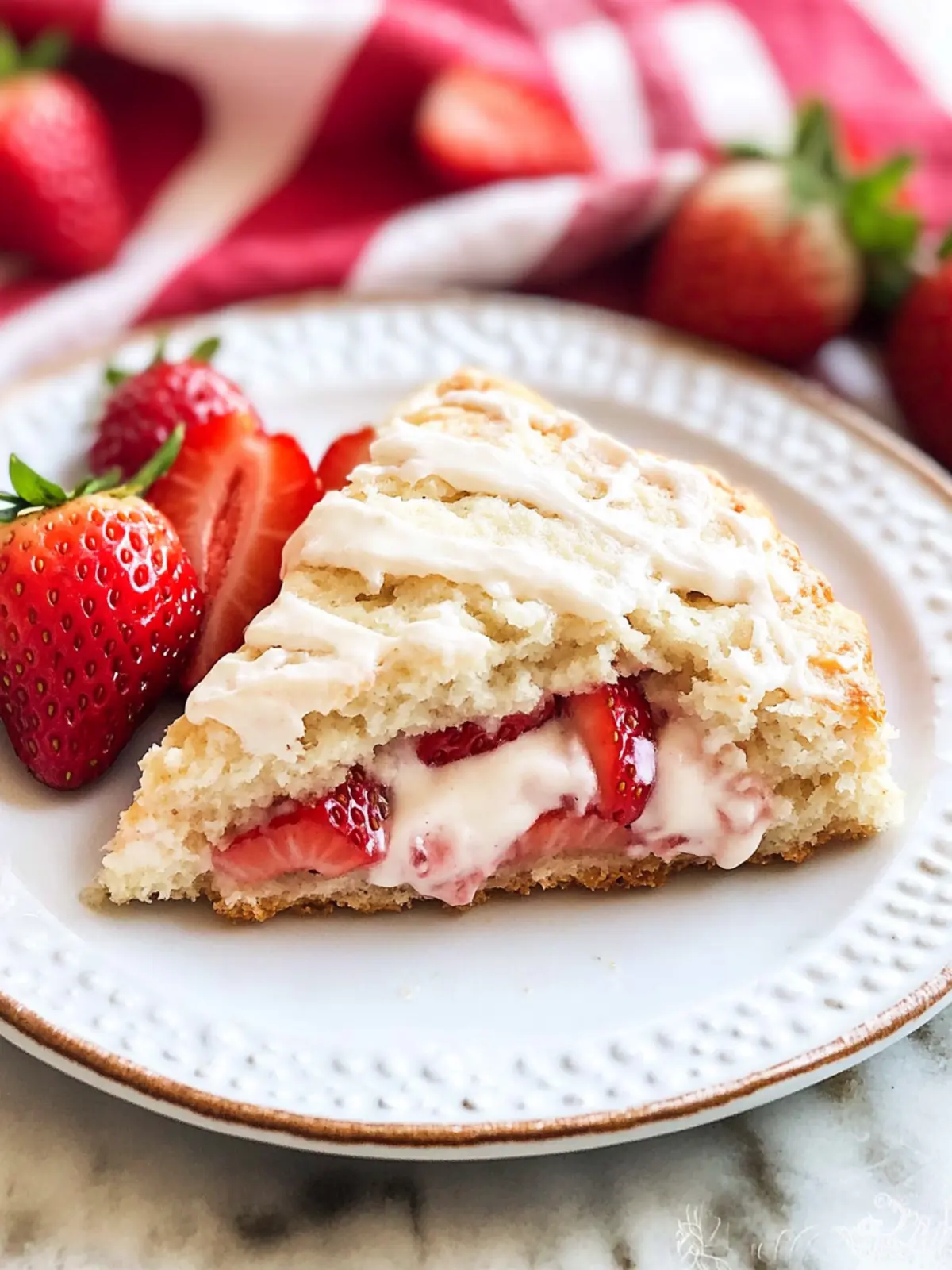 Strawberry Cream Cheese Scones
