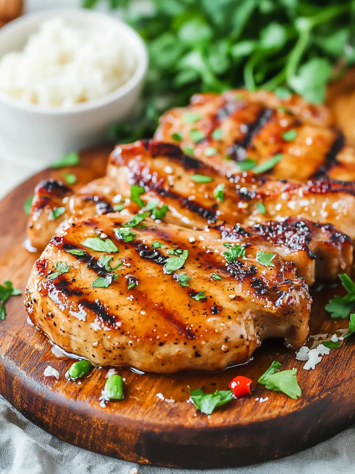 Grilled Honey Mustard Pork Chops
