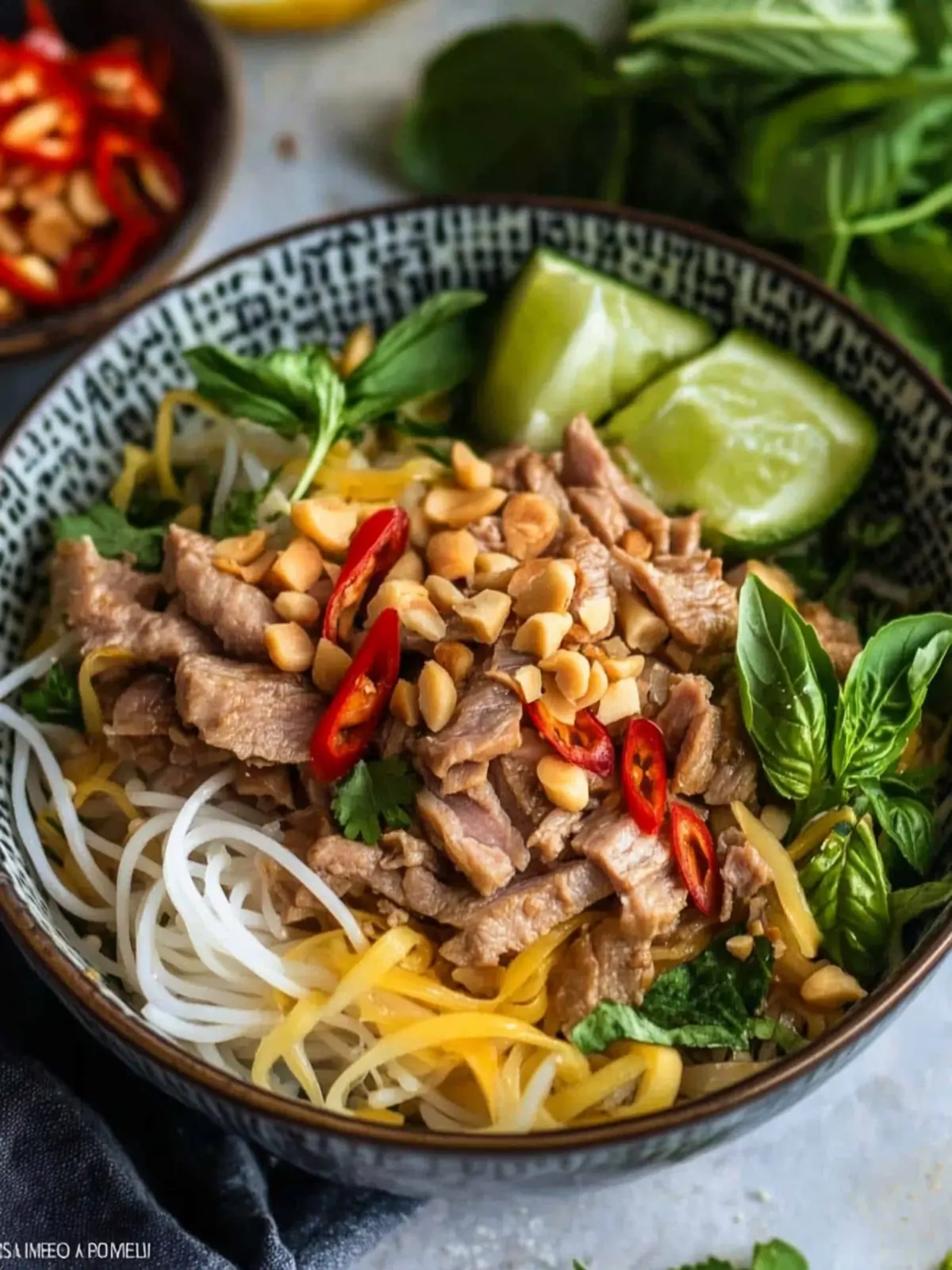 Vietnamese Lemongrass Pork Noodle Salad