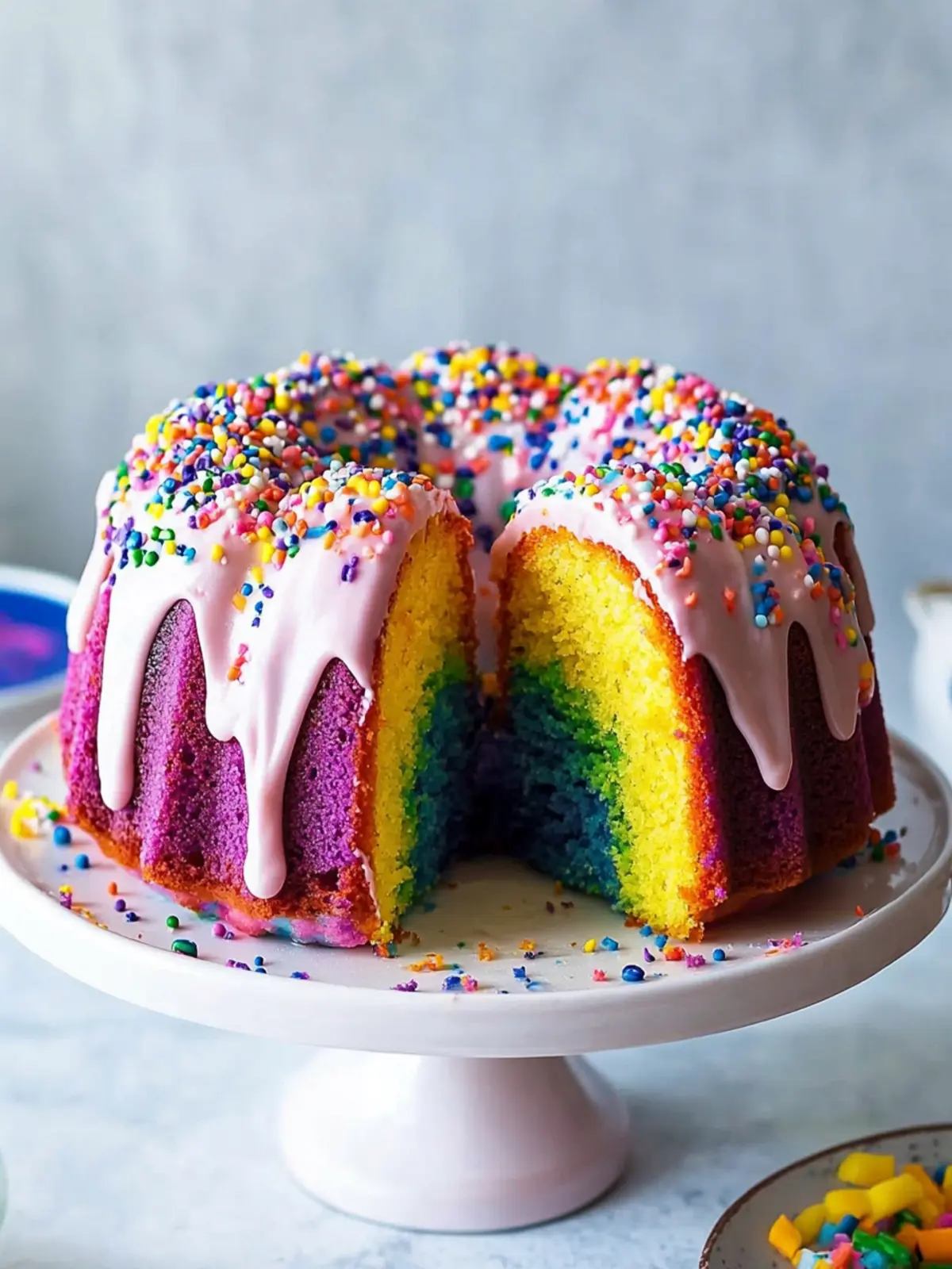 How to Make a Rainbow Bundt Cake