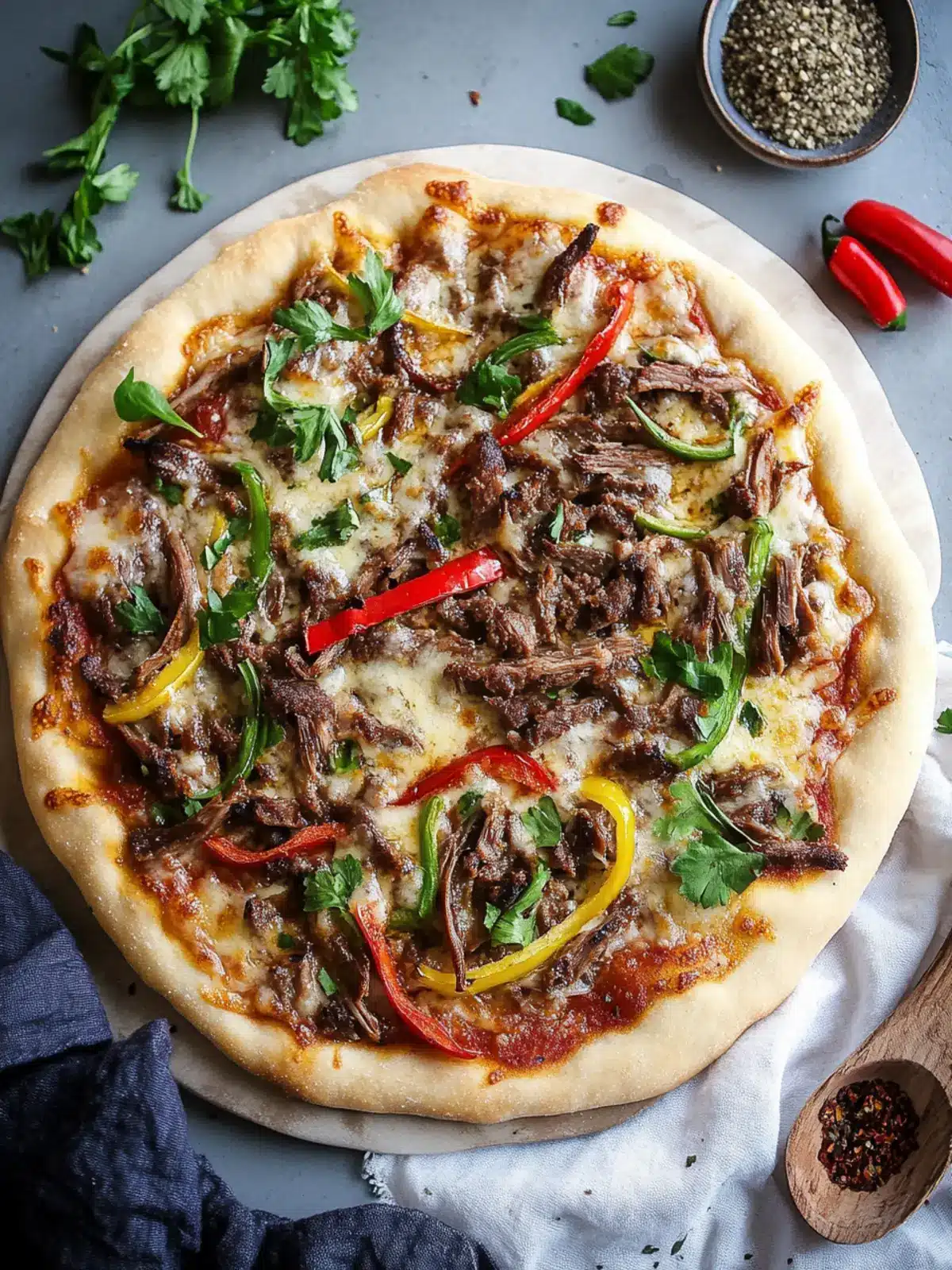 Philly Cheesesteak Pizza