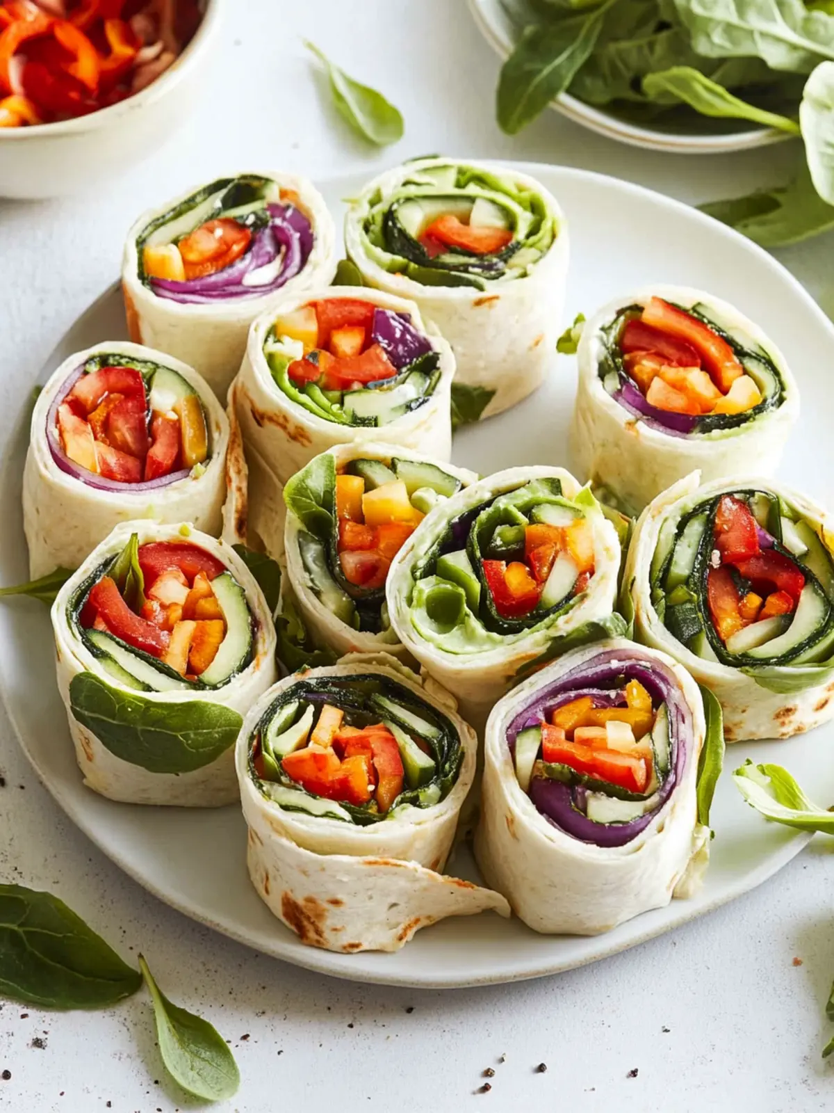Rainbow Veggie Pinwheels That Are Fresh, Colorful, and Crowd-Approved