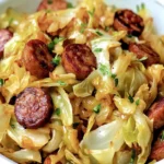 Fried Cabbage and Sausage