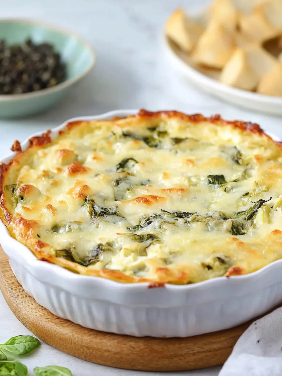 Creamy Cheesy Baked Spinach Artichoke Dip for Cozy Nights 4 Cheesy baked spinach artichoke dip