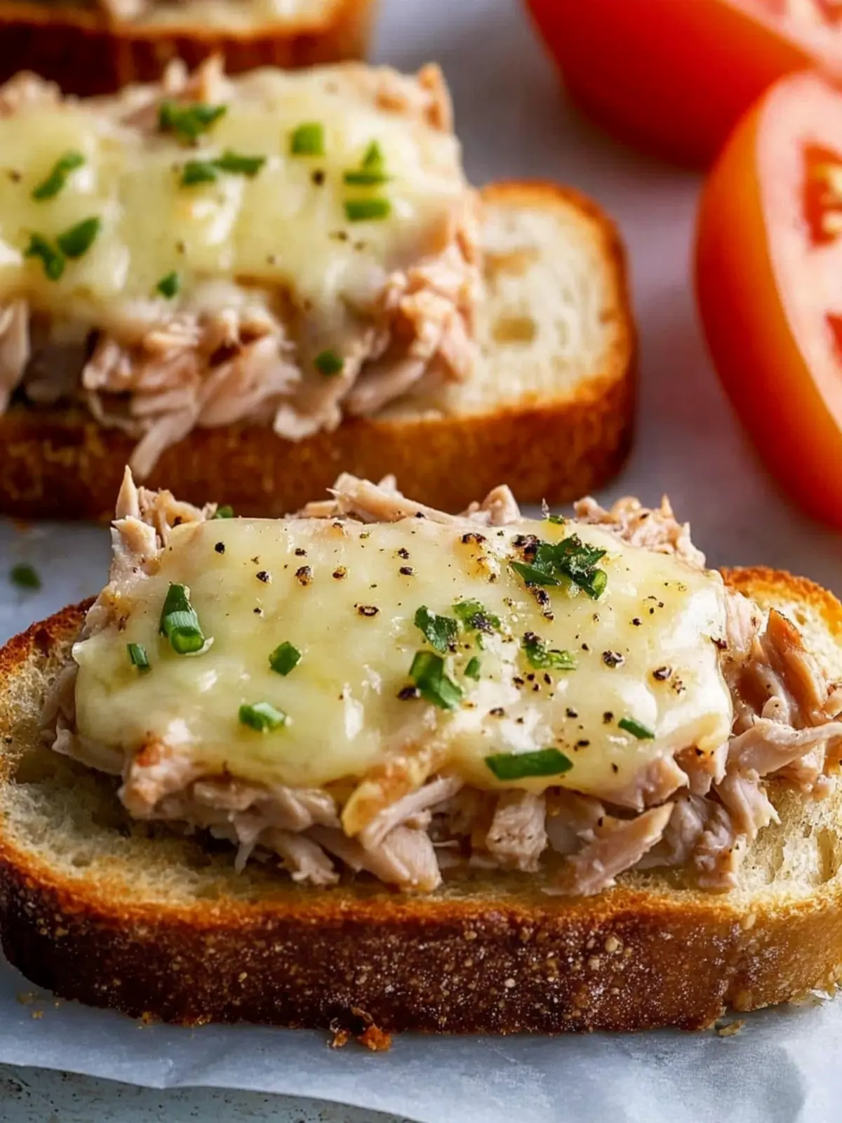 Open Faced Tuna Melts {Broiled or Baked)