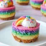 Mini Rainbow Cheesecake Bites