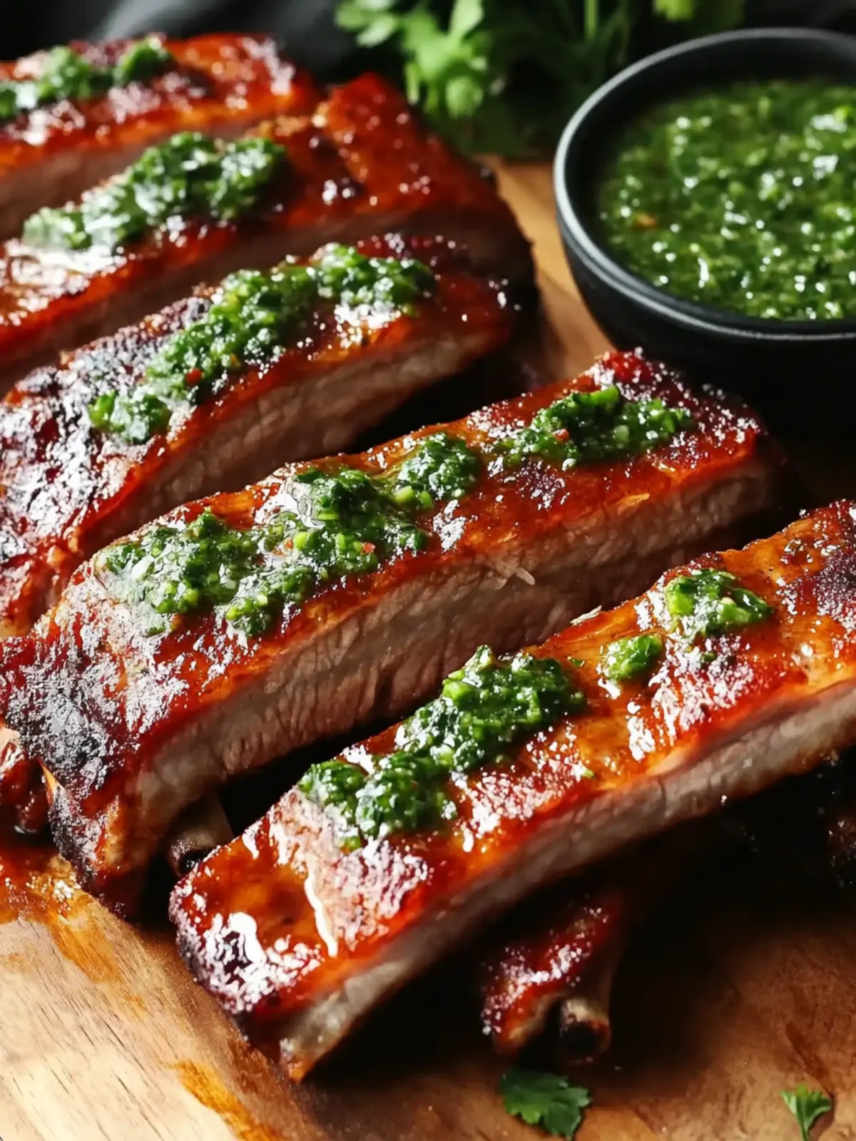 Irresistible Slow Cooker Barbecue Pork Ribs with Chimichurri 3 Slow Cooker Barbecue Pork Ribs with Chimichurri
