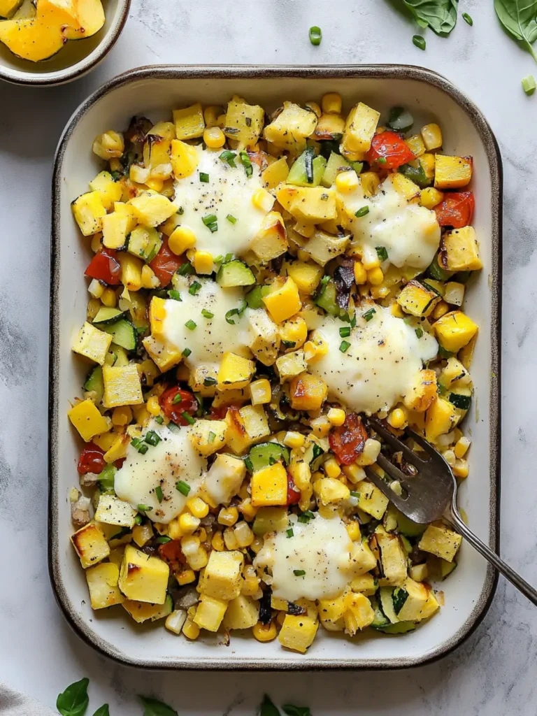 Sheet Pan Sweet Corn Summer Squash Breakfast Hash