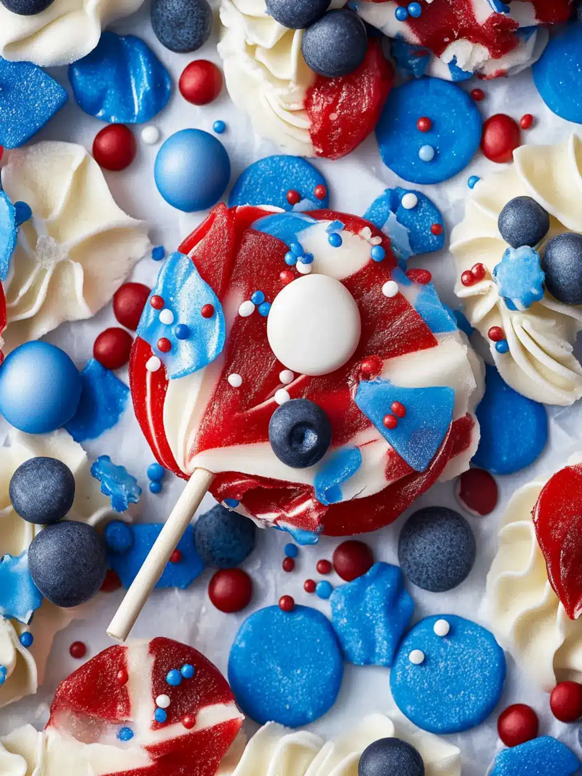 Delicious No-Bake Red, White, and Blue Candy Bark Recipe 3 Red, White, and Blue Candy