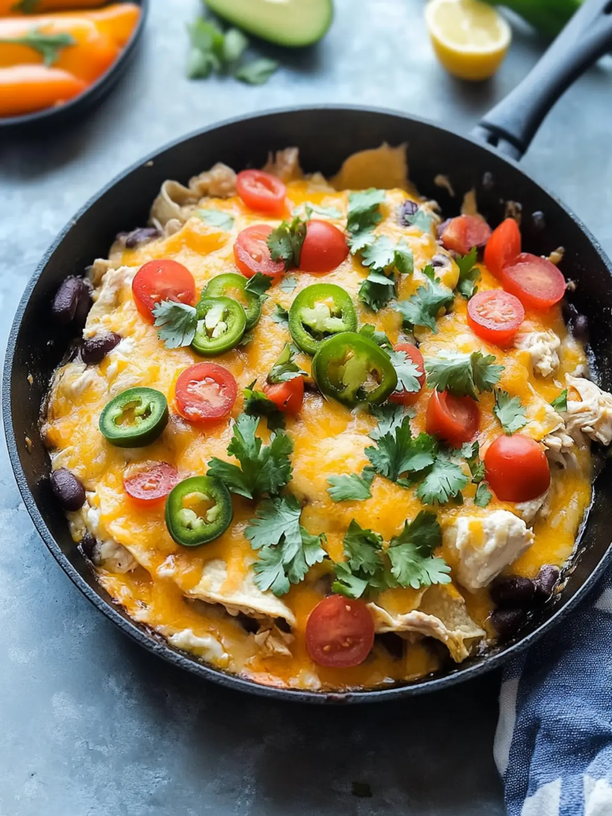 Sour Cream Chicken Enchilada Skillet: Quick One-Pan Delight 2 Sour Cream Chicken Enchilada Skillet