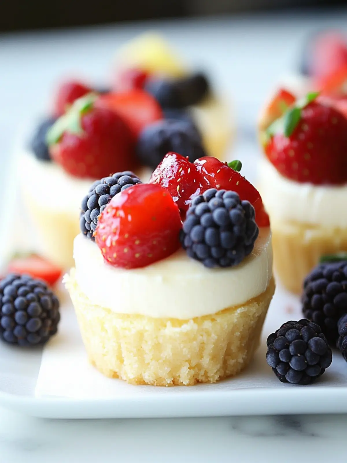 Vegan Lemon Berry Cheesecake Cups