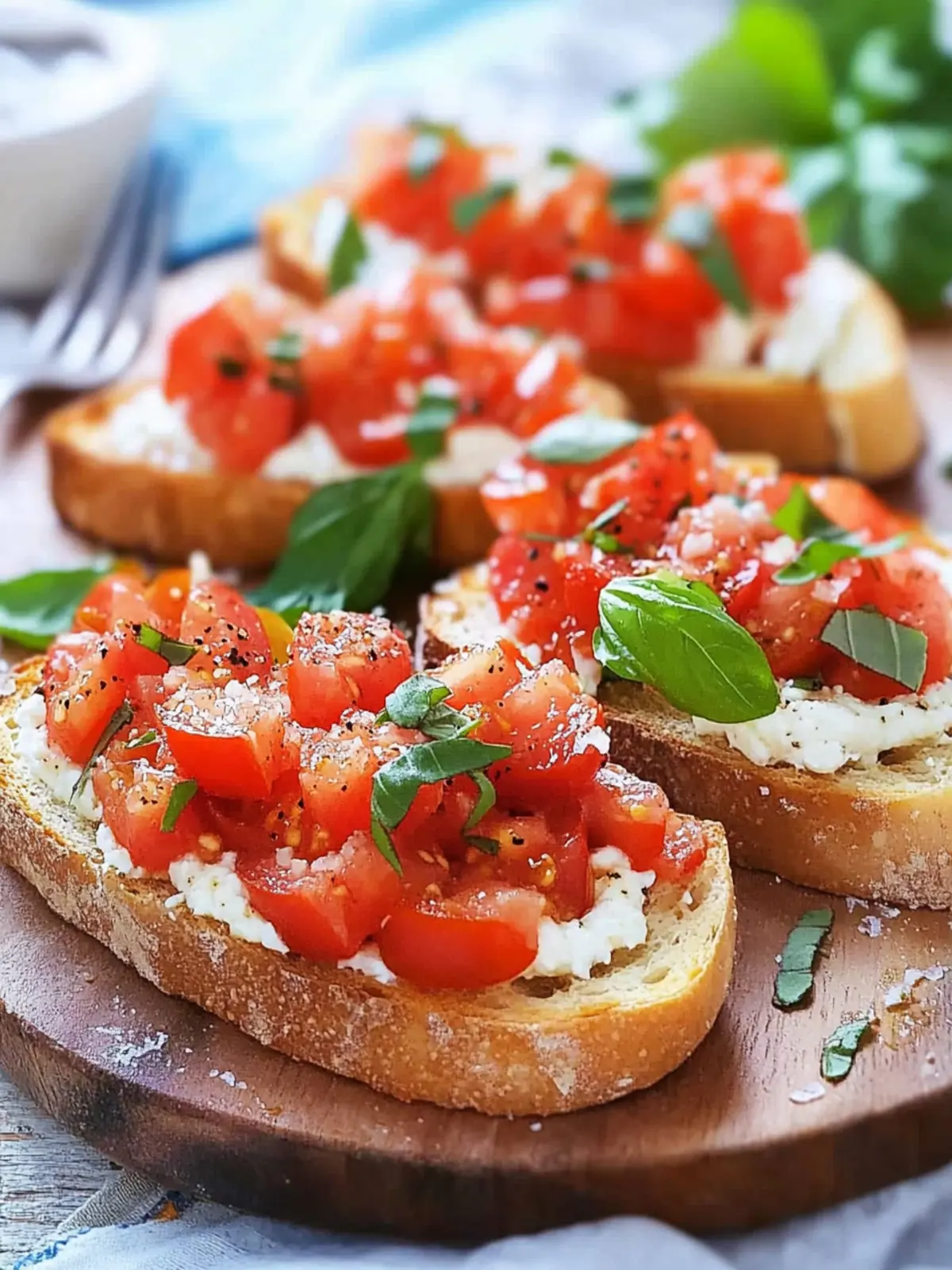 Fresh Tomato Bruschetta with Creamy Cheese Spread Delight 4 Fresh Tomato Bruschetta with Creamy Cheese Spread