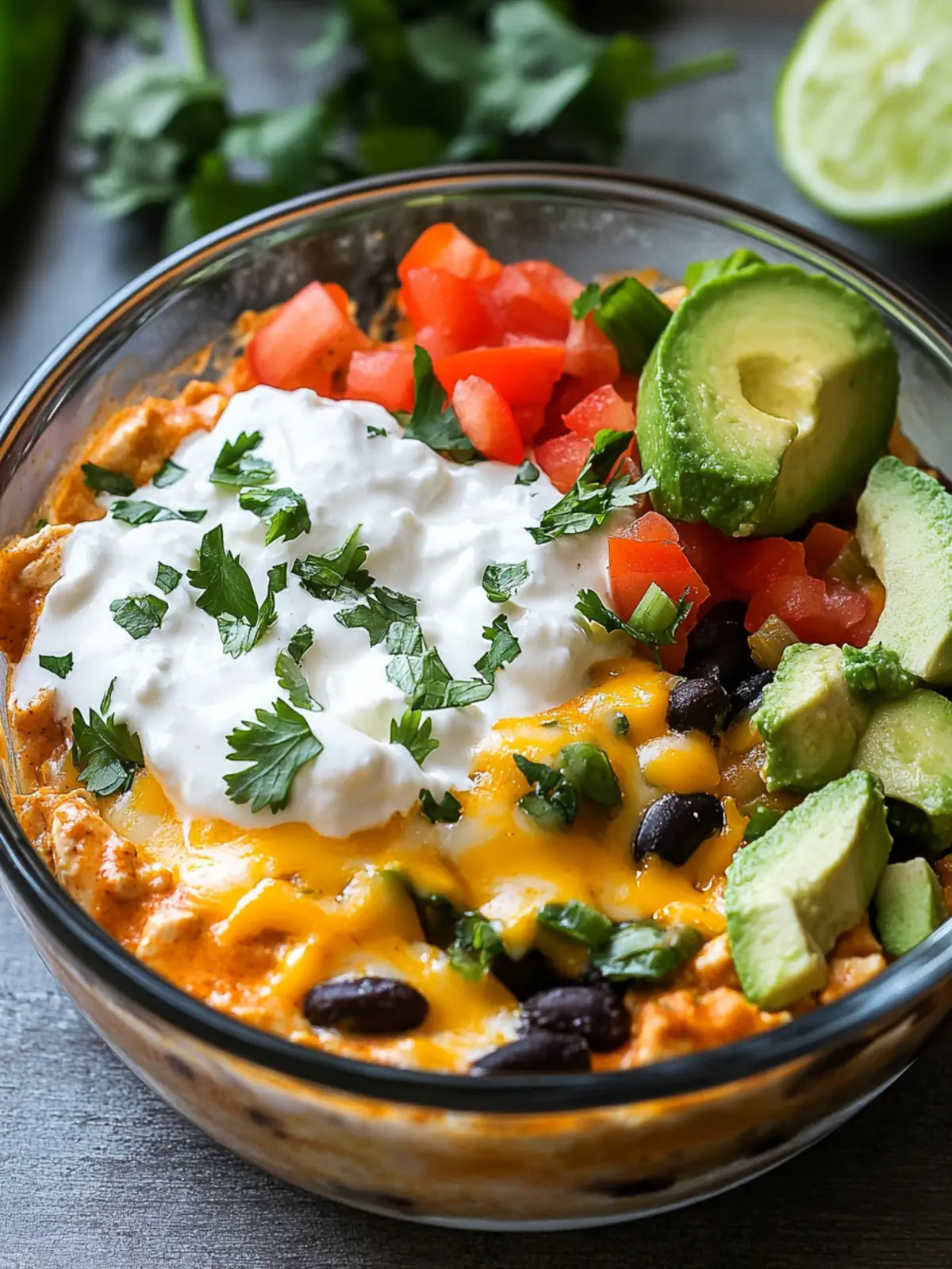 Cottage Cheese Chicken Enchilada Bowls for Healthy Comfort 3 Cottage Cheese Chicken Enchilada Bowls