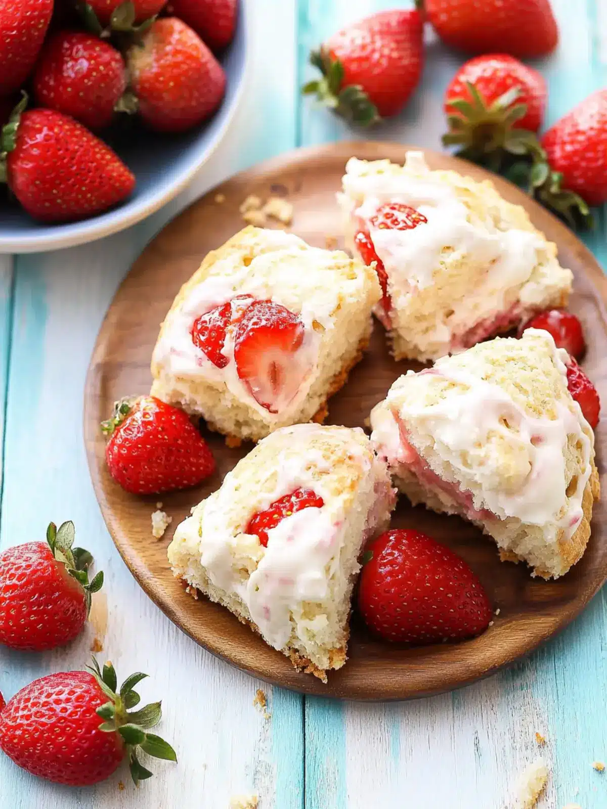 Strawberry Cream Cheese Scones