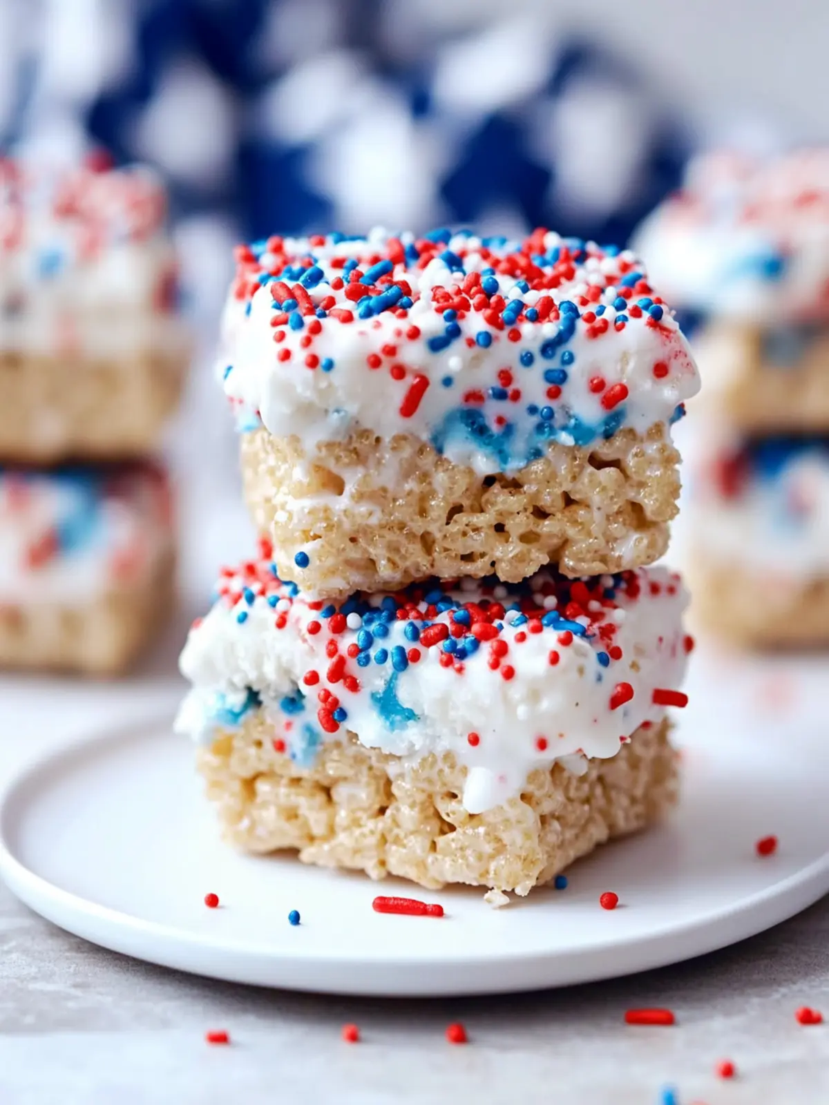 July 4th Rice Krispies Ice Cream Sandwiches: A No-bake Fourth of July Dessert