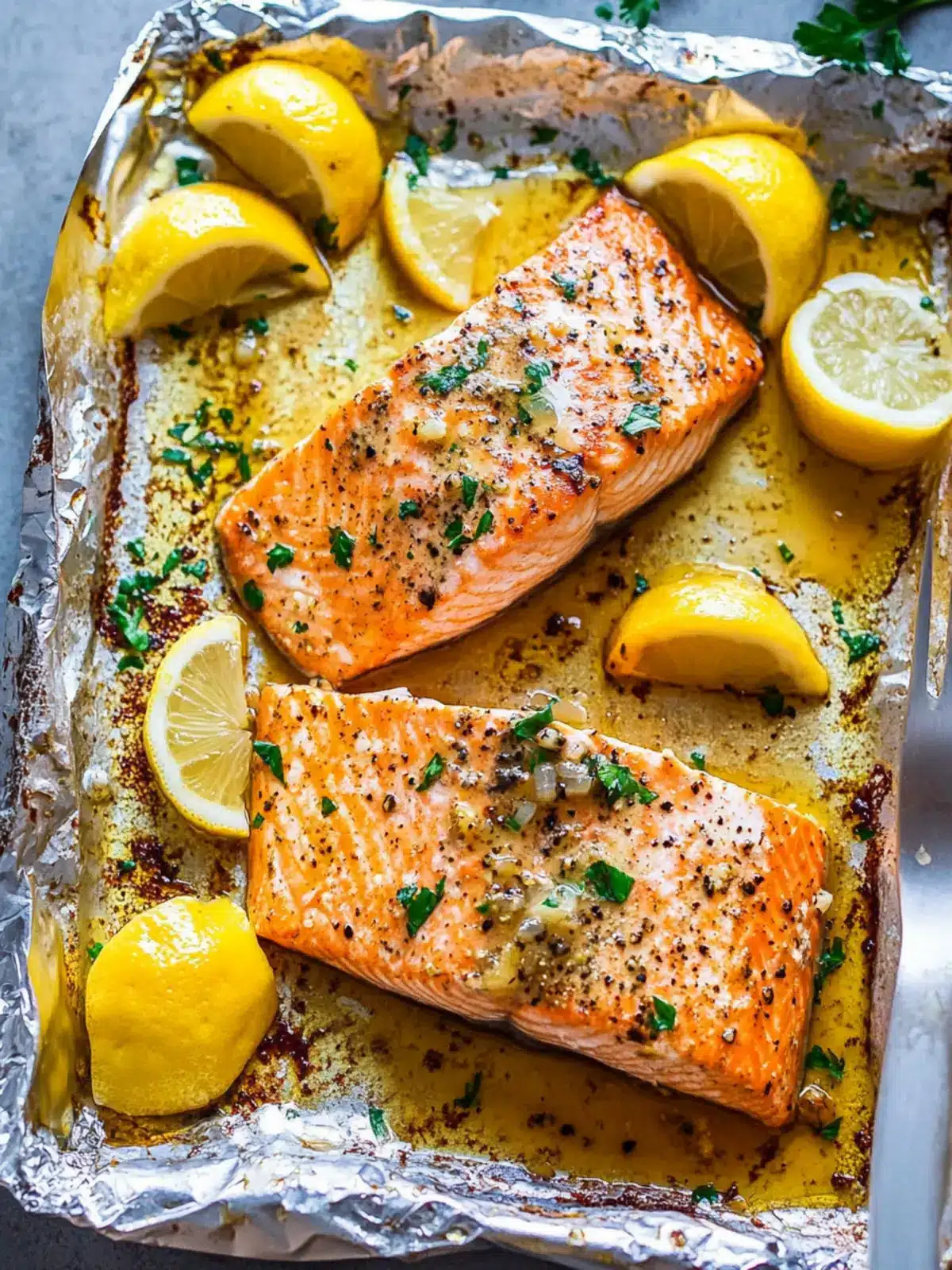 Savory Sheet Pan Lemon Garlic Butter Salmon in 30 Minutes 4 Sheet Pan Lemon Garlic Butter Salmon
