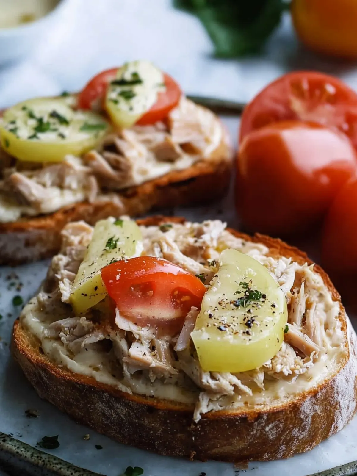 Open Faced Tuna Melts {Broiled or Baked)