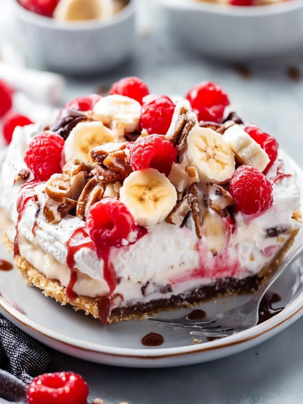 No-Bake Banana Split Pie
